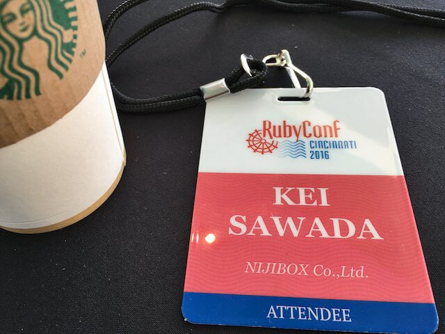 my RubyConf 2016 badge